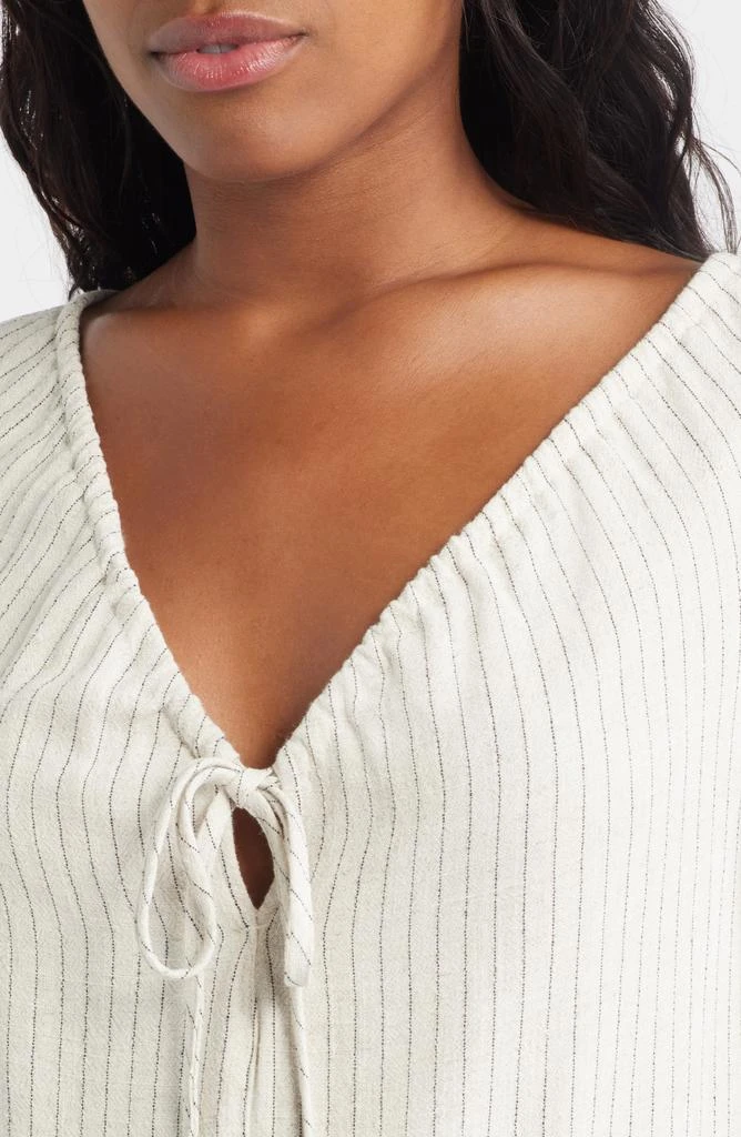 Topshop Stripe Tie Front Romper 4