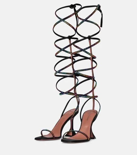 Amina Muaddi x AWGE LSD embellished satin sandals 5