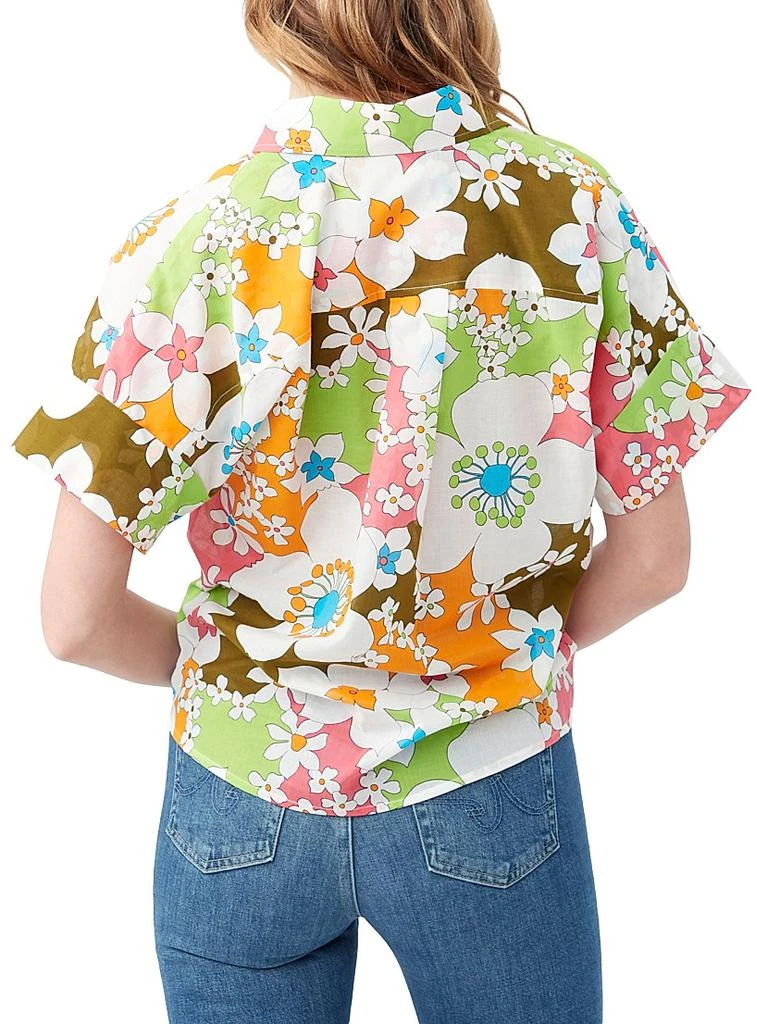 Trina Turk Coty Floral Cotton Tucked Shirt 4
