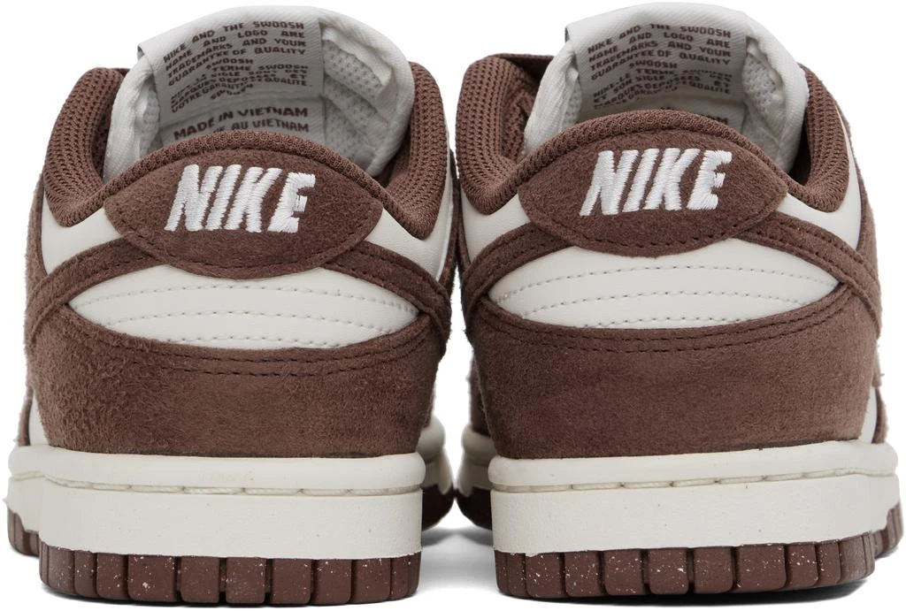 NIKE White & Brown Dunk Low Sneakers 2