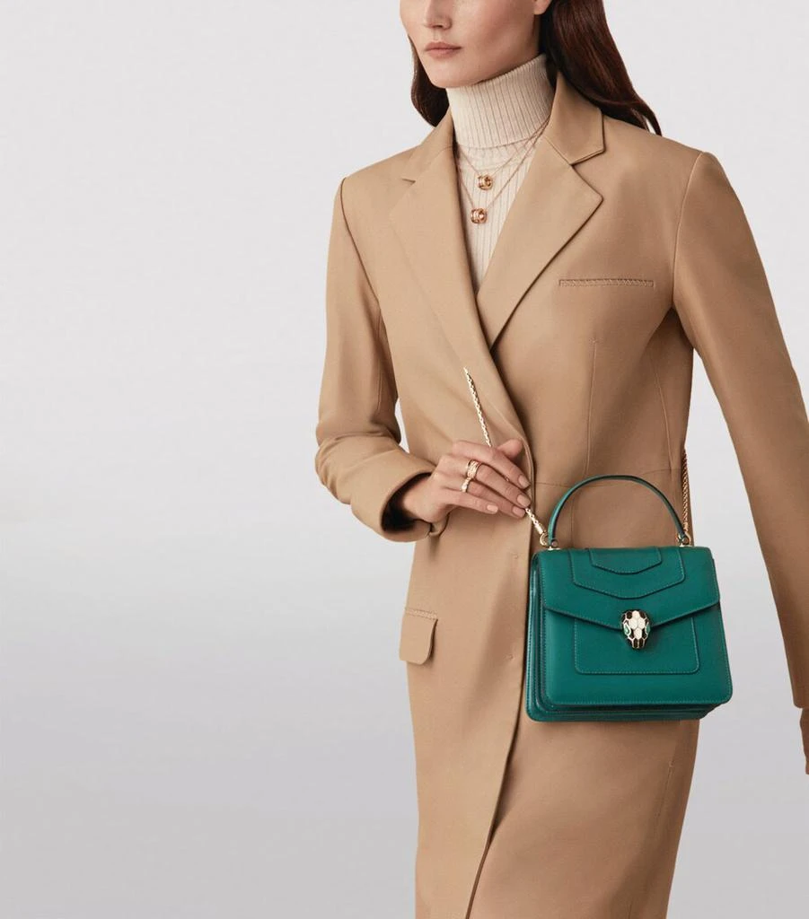 BVLGARI Leather Serpenti Forever Top-Handle Bag 6