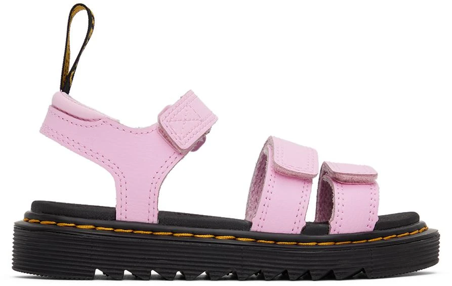 Dr. Martens Kids Pink Klaire Athena Leather Big Kids Sandals 1