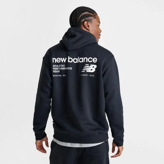 New Balance Men's New Balance Linear Graphic Fleece Hoodie 4