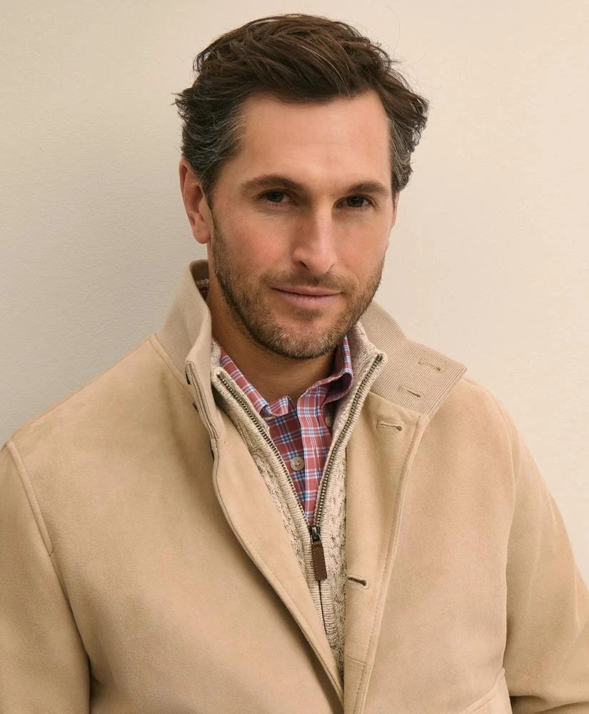 Brooks Brothers Suede Safari Bomber Jacket 4