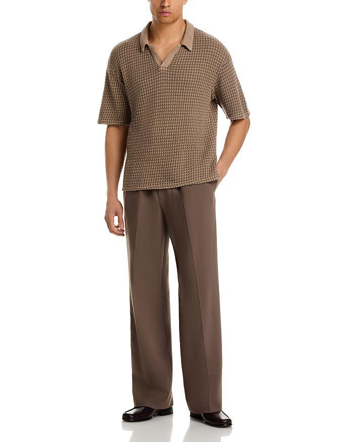 Officine Générale Regular Fit Knit Polo Shirt
