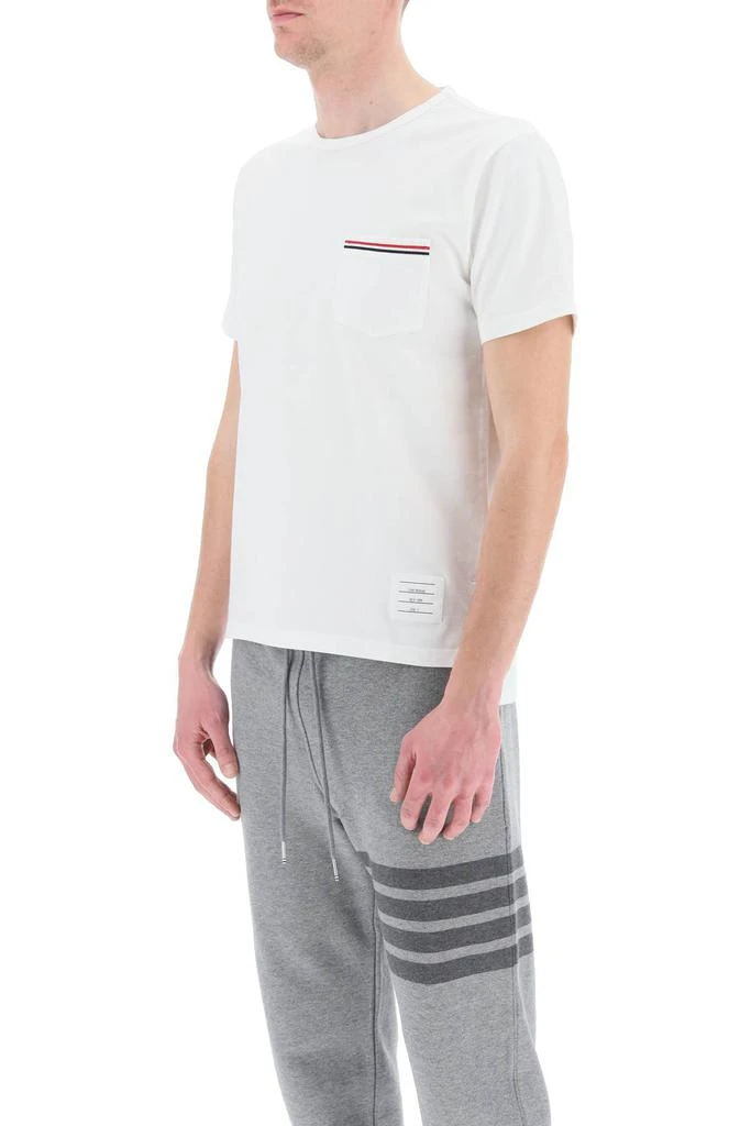 THOM BROWNE t-shirt with chest pocket 4