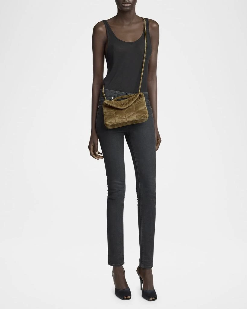 Yves Saint Laurent Lou Puffer Toy YSL Crossbody Bag in Quilted Suede 2