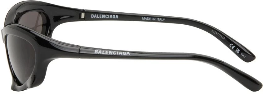 Balenciaga Black Bat Rectangle Sunglasses 3