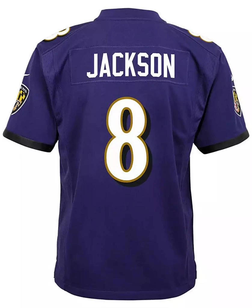 NIKE Big Boys and Girls Lamar Jackson Baltimore Ravens Fashion Game Jersey 2