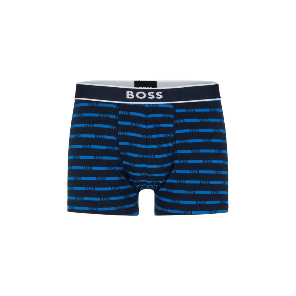 Hugo Boss Stretch-cotton trunks with signature logo waistband