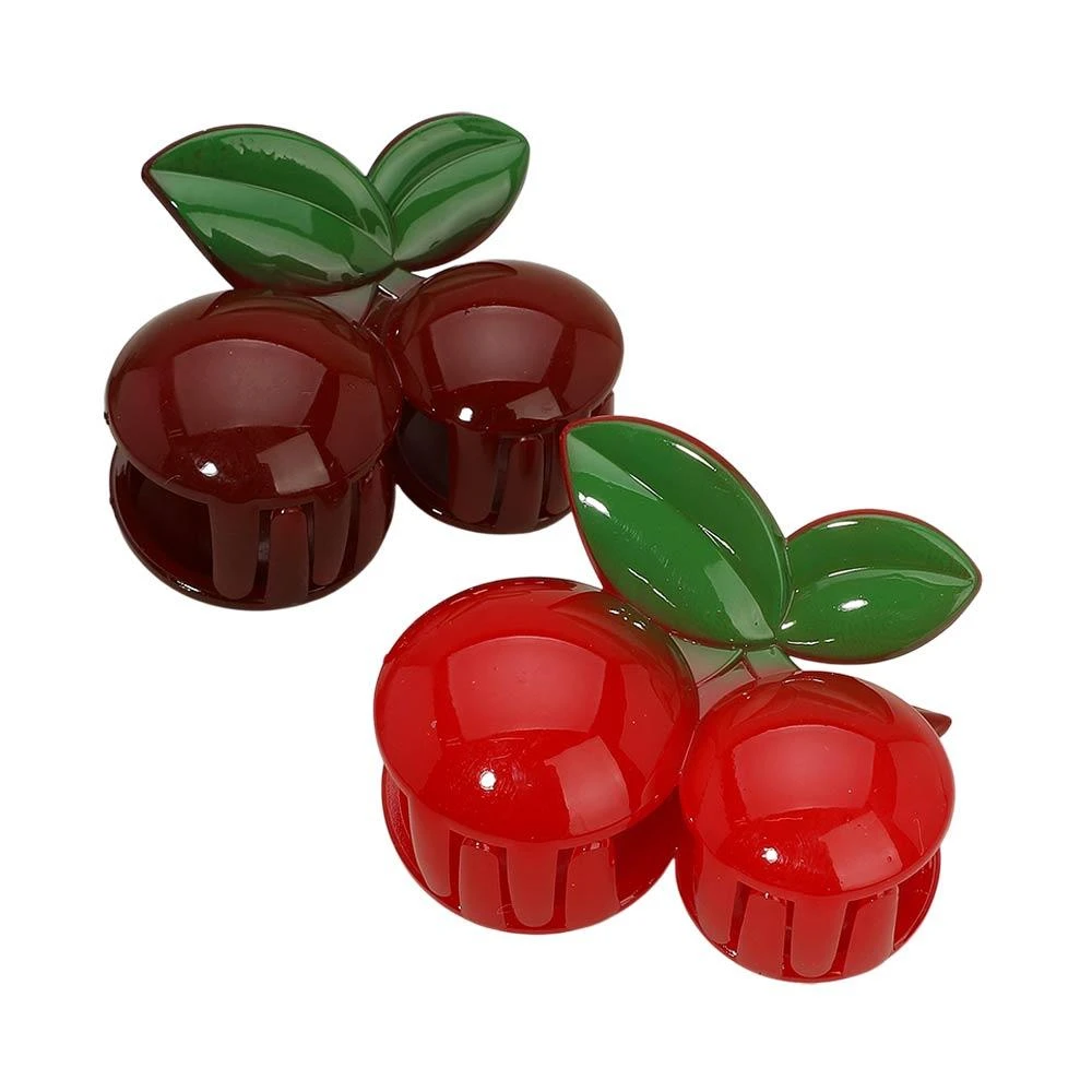 FASHNZFAB 12PCS - Cherry Fruit Hair Claw Clips 5