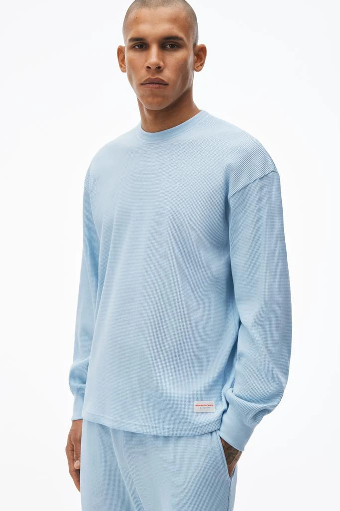 Alexander Wang UNISEX LONG SLEEVE IN COTTON WAFFLE THERMAL 3