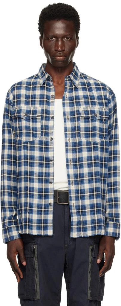 RRL Blue Plaid Twill Shirt 1