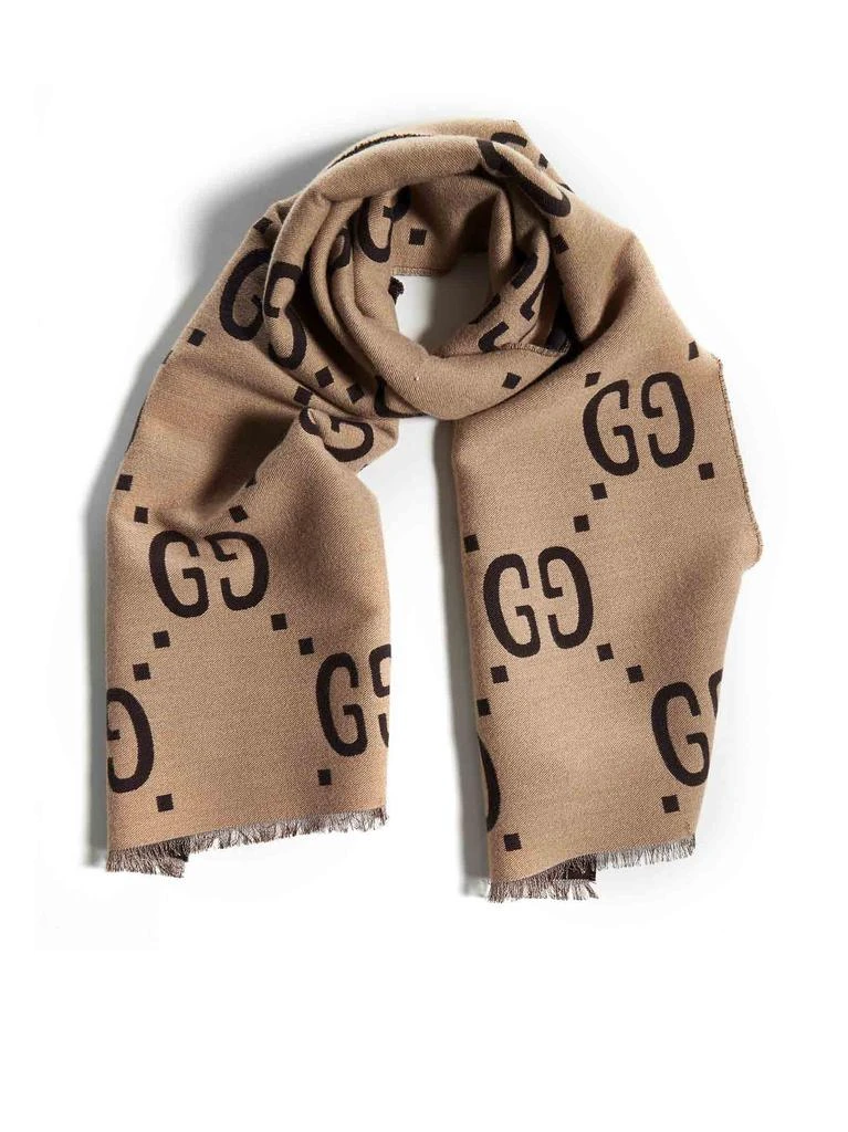Gucci GUCCI | Wool and silk scarf with GG jacquard pattern | Man | PZ 3