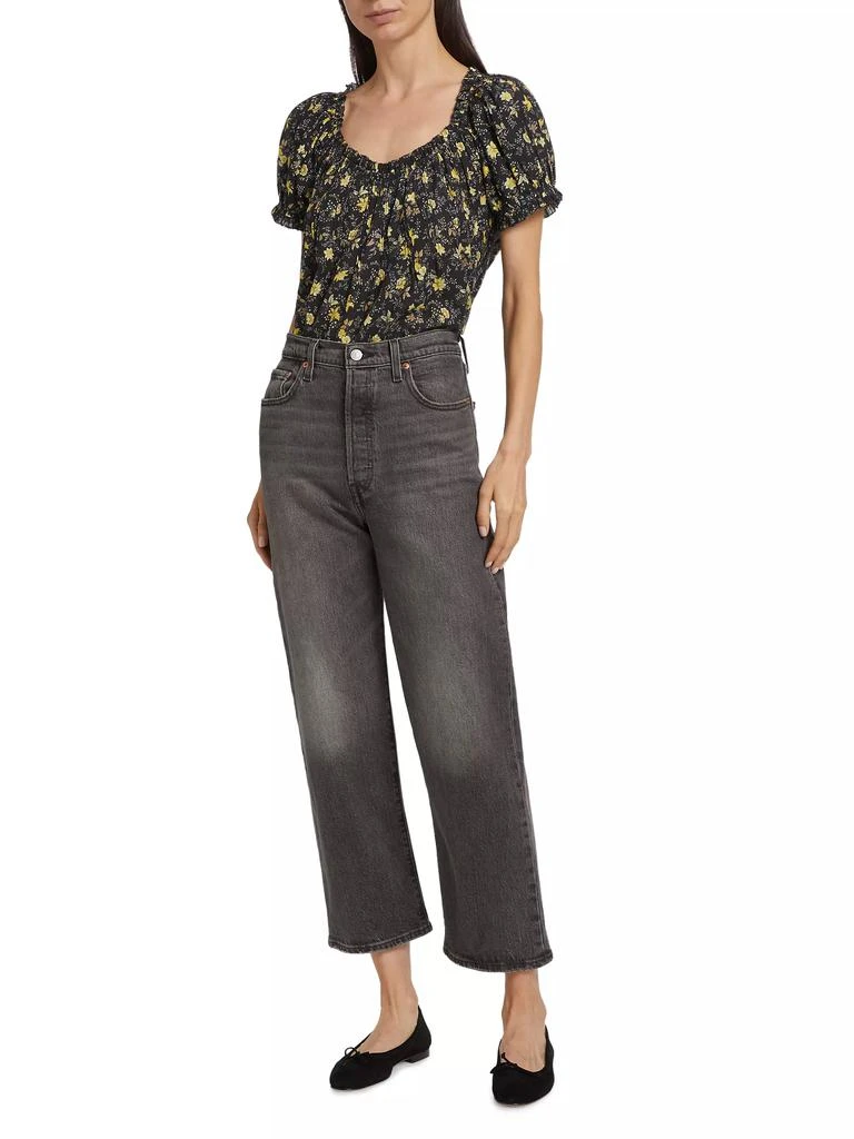 DÔEN Frederica Floral Cotton-Blend Top 2