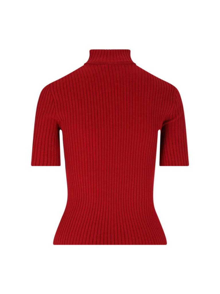 Courrèges Reedition" Ribbed Top – Red
