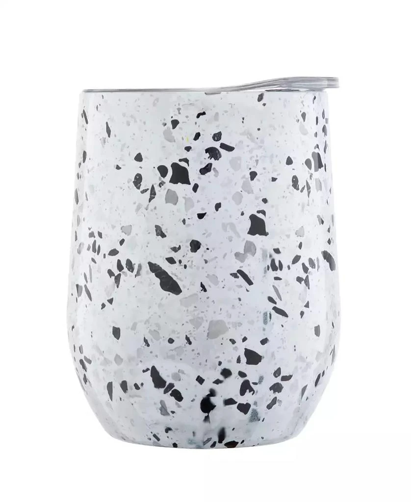 Cambridge Silversmiths 12 Oz White Terzo Stainless Steel Wine Tumblers, Set of 4 3