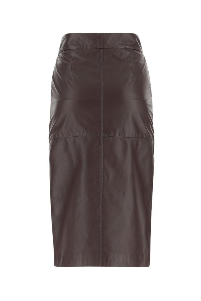 L'AUTRE CHOSE L'Autre Chose Ruched Leather Skirt