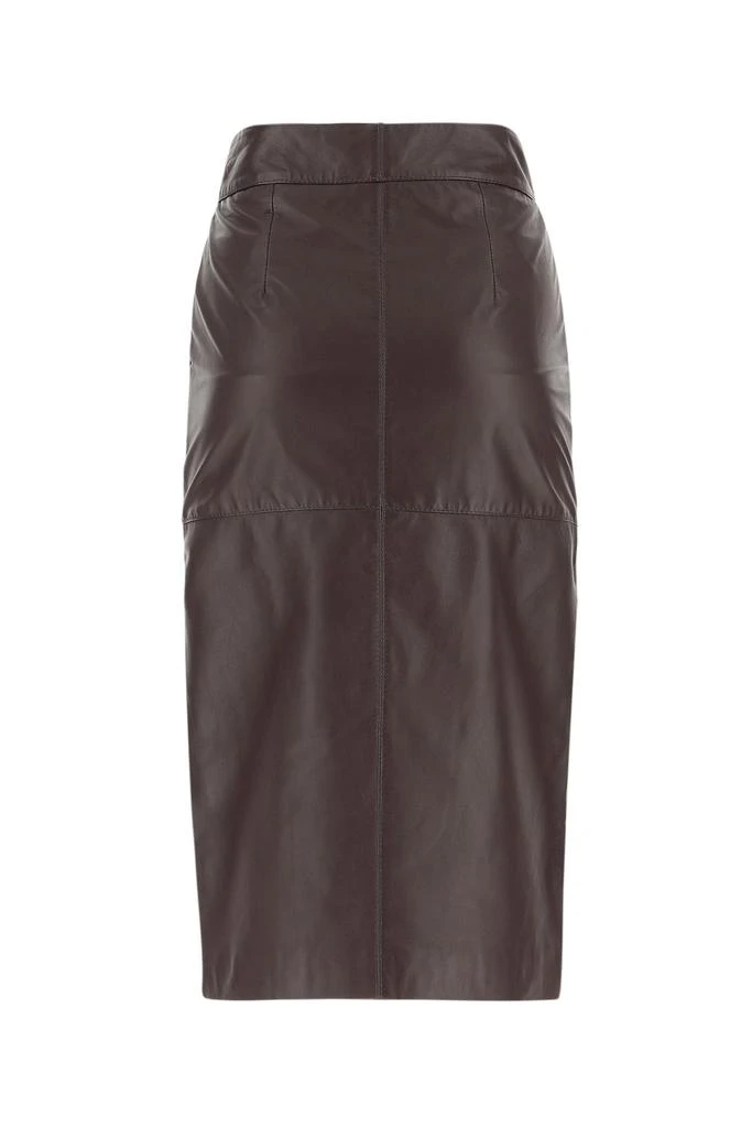 L'AUTRE CHOSE L'Autre Chose Ruched Leather Skirt 2
