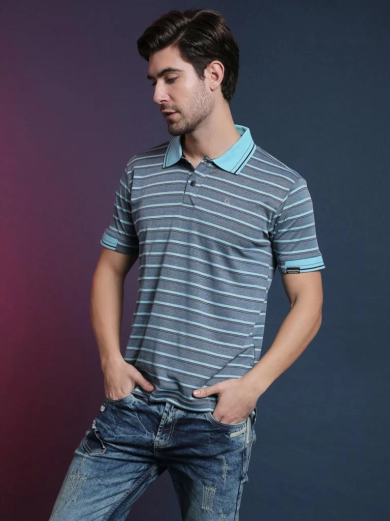 Campus Sutra Campus Sutra Men Half Sleeve Stylish Striped Casual T-Shirts 2