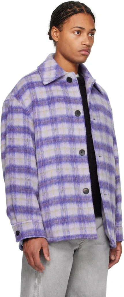Solid Homme Purple Check Overshirt 2