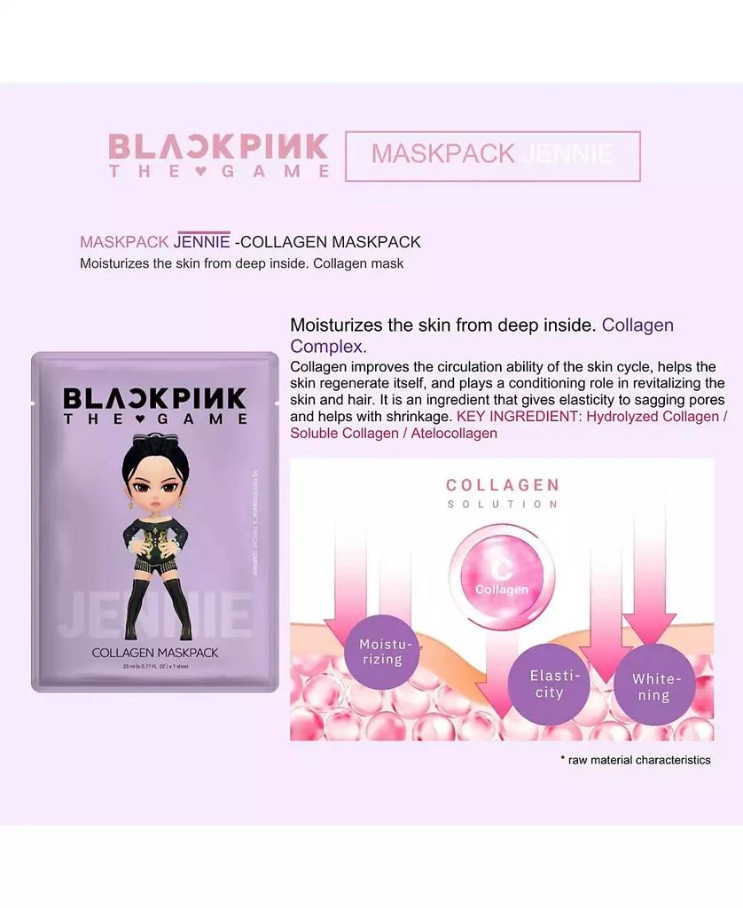 SIIA Cosmetics "BLACKPINK THE GAME" MASKPACK SET - JENNIE (COLLAGEN) 4