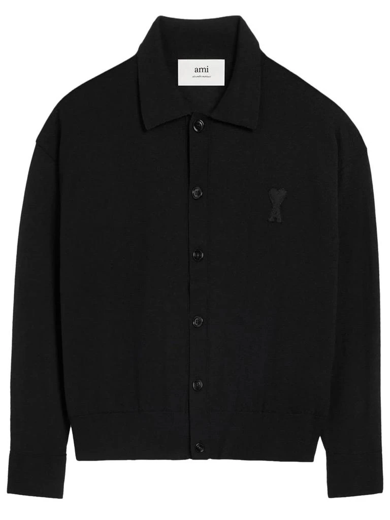 Ami Alexandre Mattiussi Black Wool Cardigan 1