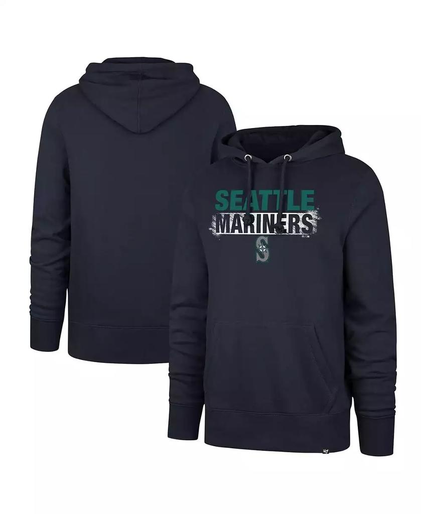 47 Brand Men's Navy Distressed Seattle Mariners Base Slide Headline Pullover Hoodie