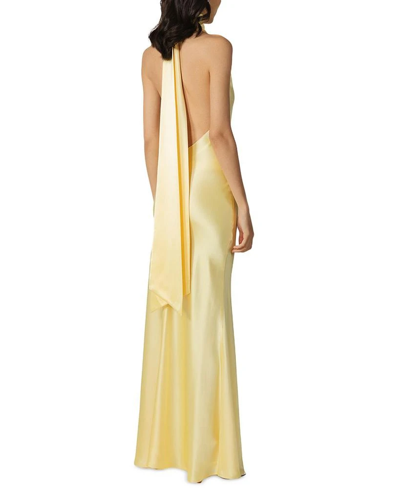 SAU LEE Penelope Satin Halter Neck Gown 2