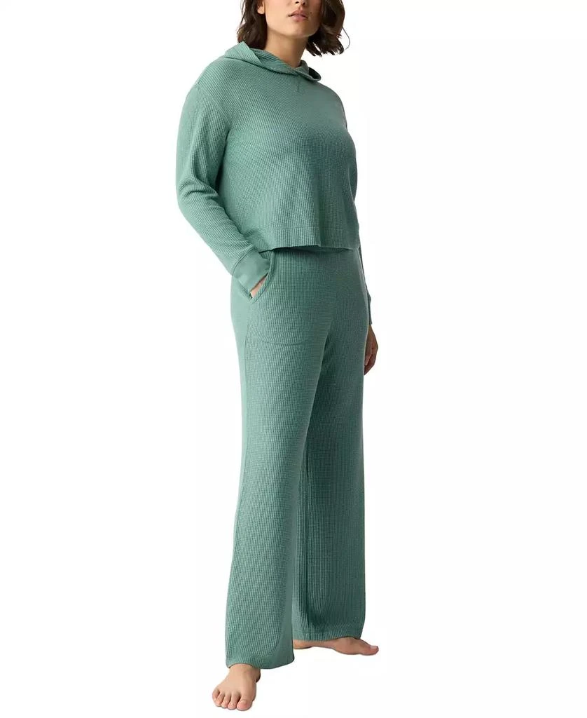 GAP GapBody Women's 2-Pc. Hooded Brushed Waffle Pajama Set 3