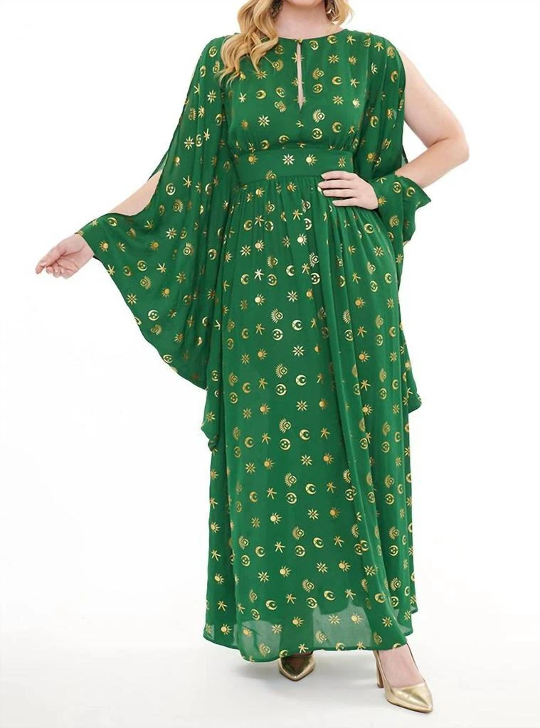 Unique Vintage Disney X Uv Hocus Pocus Caftan Dress In Green 1