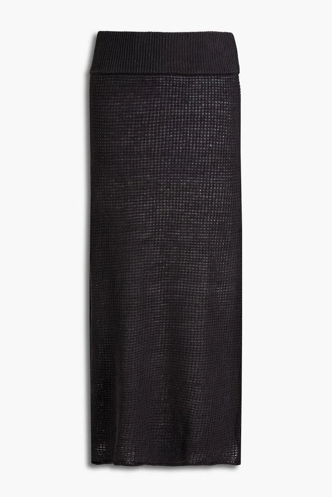 Onia Open-knit linen midi skirt 1