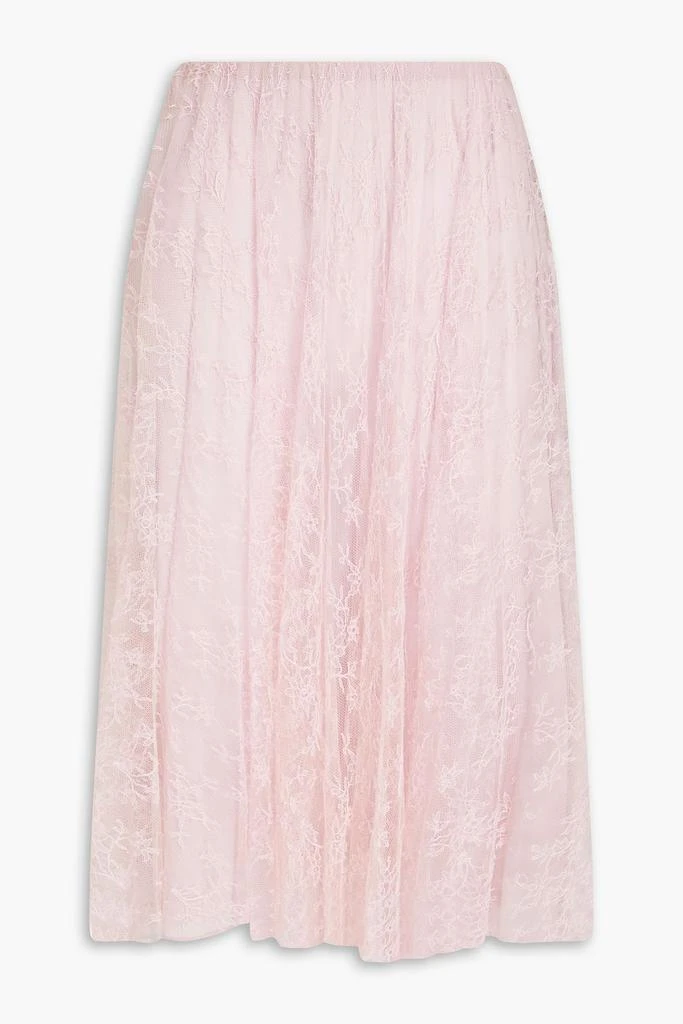 Valentino Gathered corded lace skirt 1
