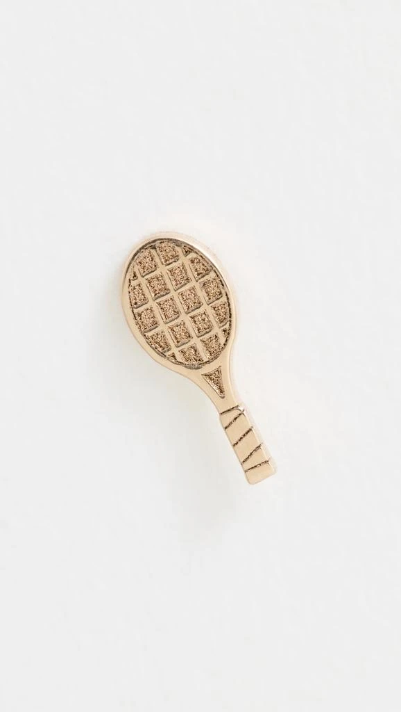 Zoe Chicco 14k Gold Itty Bitty Tennis Racket Single Stud Earring 3