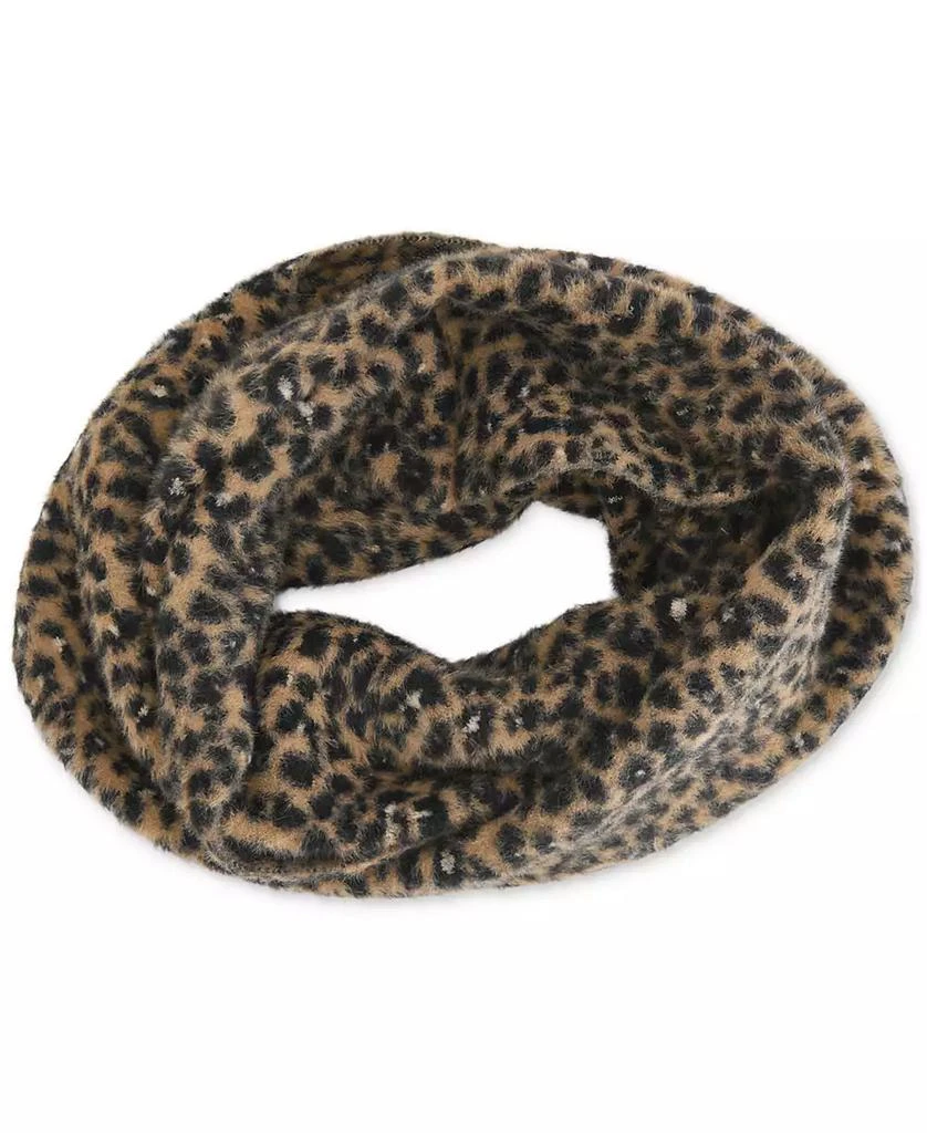 DKNY Women's Fuzzy Leopard-Print Loop Scarf 1