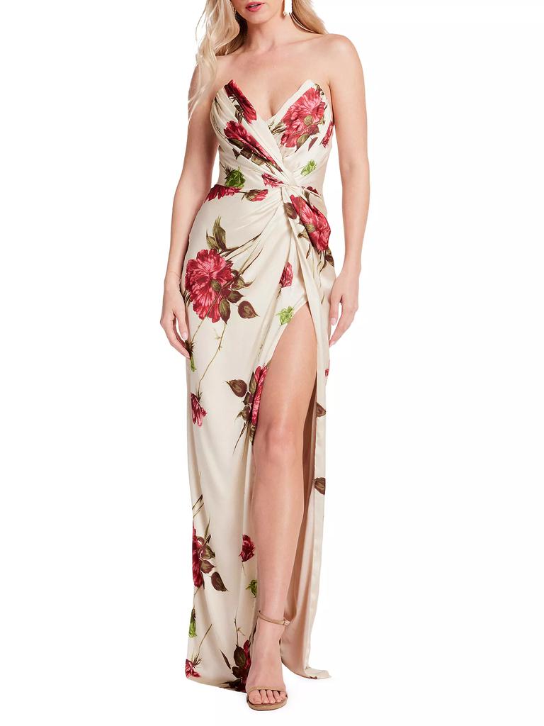 Katie May Finn Floral Knotted Column Gown