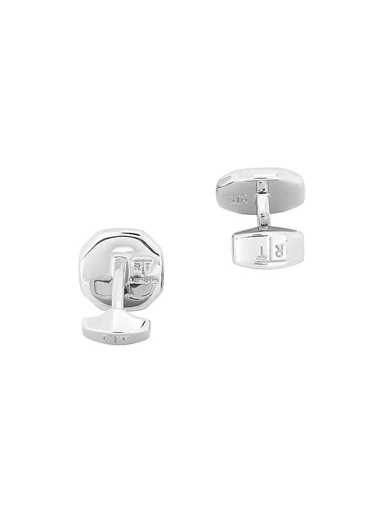 Tateossian Rhodium-Plated Octagon Semi-Precious Cufflinks 3