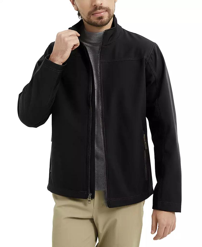 HAWKE & CO Men's Mountain Stretch Soft Shell Collar Jacket