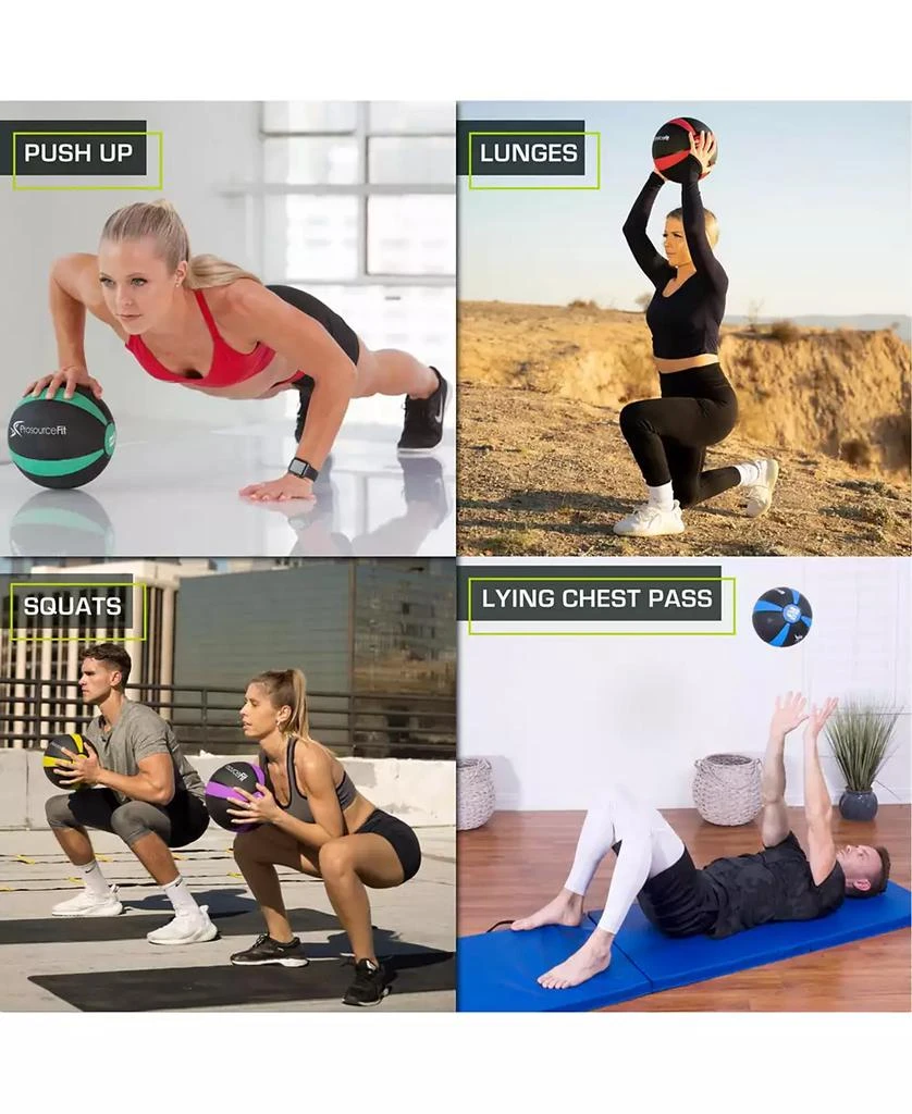 ProsourceFit Rubber Medicine Ball, 6 lb 4