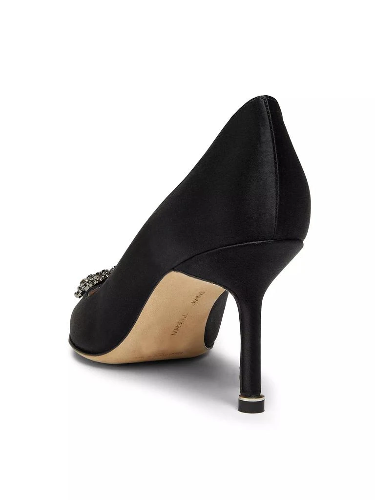 Manolo Blahnik Hangisi 70MM Crystal-Embellished Satin Pumps 3
