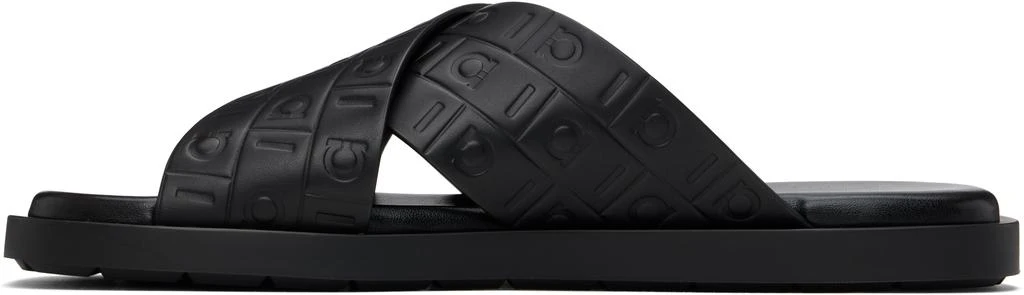 Salvatore Ferragamo Black Monogram Sandals 3