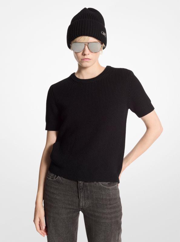 Michael Kors Wool Short-Sleeve Sweater
