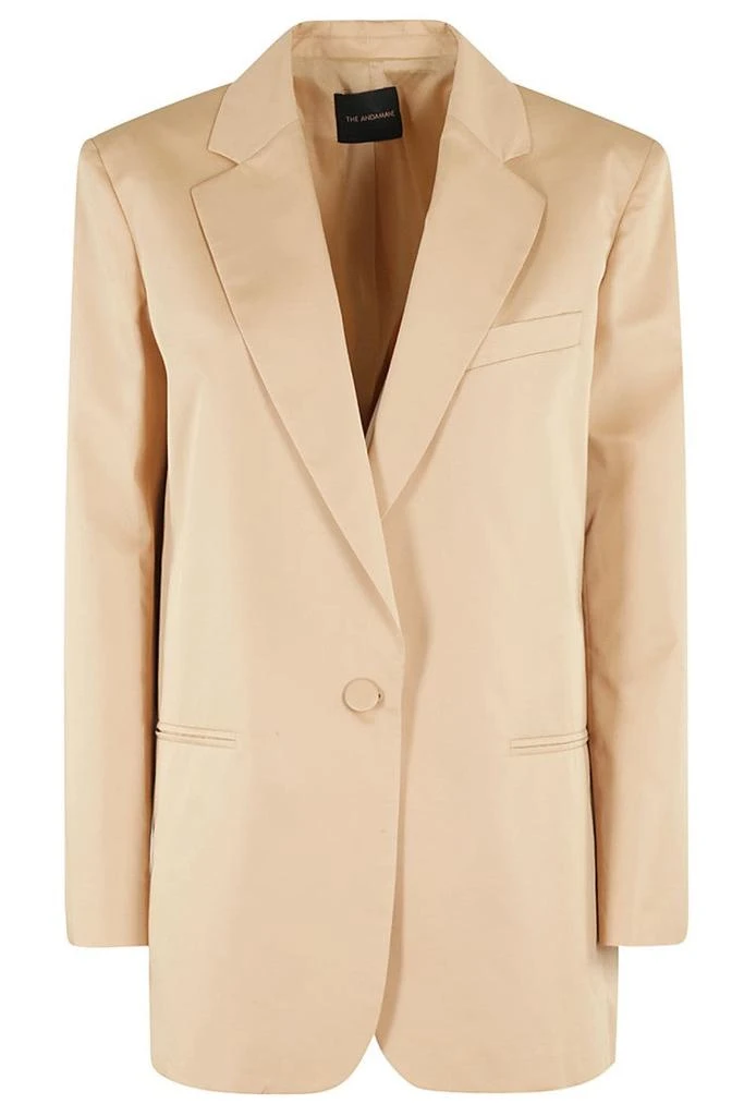 The Andamane Blush Satin Cotton Blazer