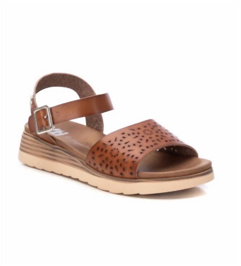Xti Women's Low Wedge Sandals In Taupe