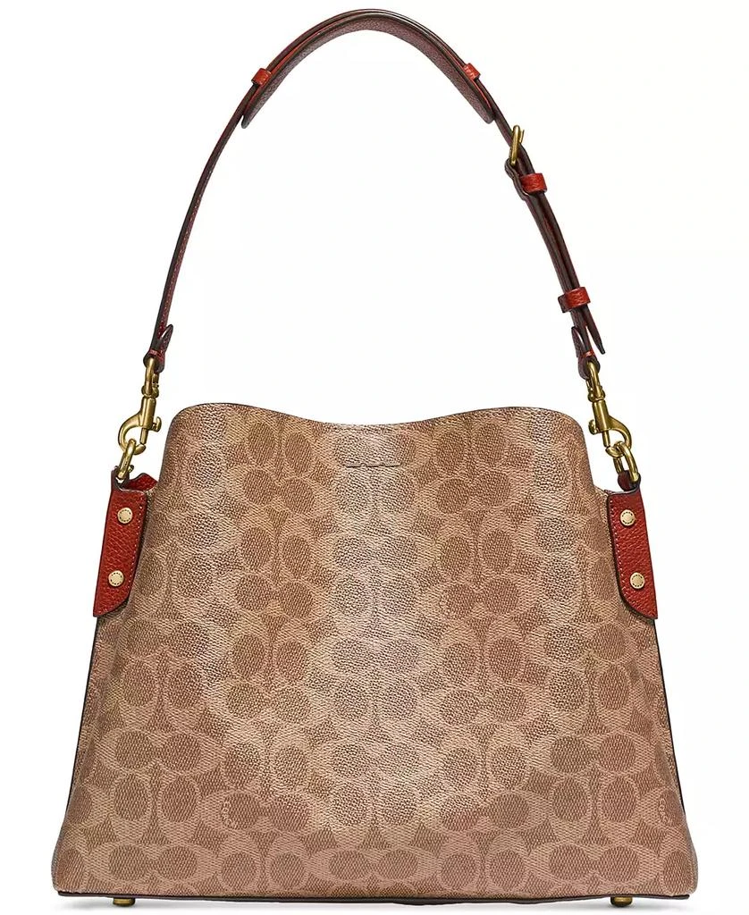Coach Signature Coated Canvas Willow Shoulder Bag with Convertible Straps 6