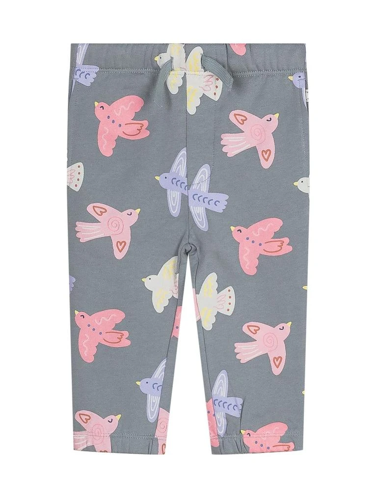 Shop Stella McCartney Kids Bird Printed Straight-Leg Trousers on