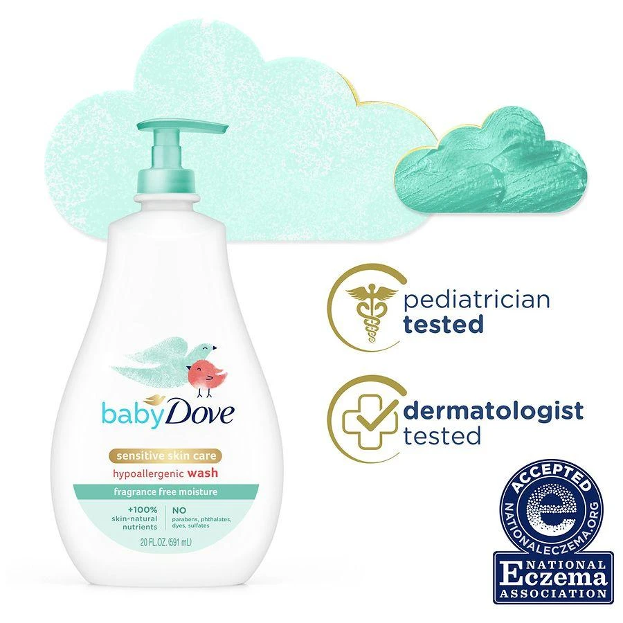 Dove Baby Wash Moisture Fragrance Free 5