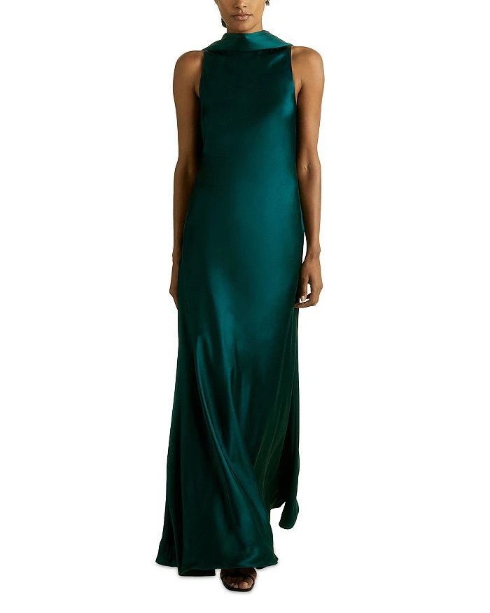 REISS Petites Fae Satin Maxi Dress 1