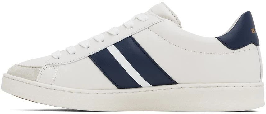 Bally White & Navy Tennis Sneakers 3
