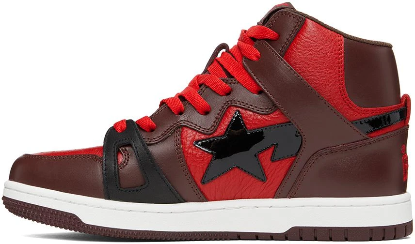 Bape Red & Brown Sta 93 Hi Sneakers 3